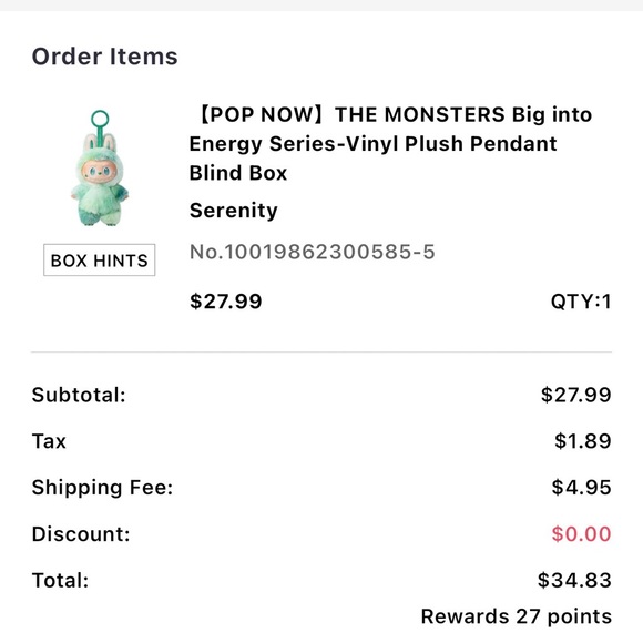 Big into energy labubu *Serenity* - Picture 9 of 9